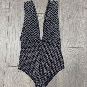 Sparkly Plunge Bodysuit